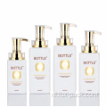 Factory Luxury Gold Cosmetic Pump 500 ml Aangepaste lege vierkante Pet Plastic Shampoo -fles
